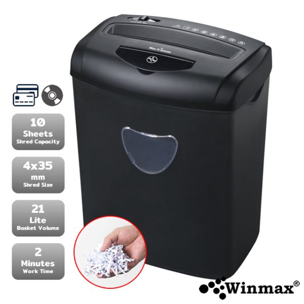 เครื่องทำลายเอกสาร Paper Shredder Winmax-CD218P